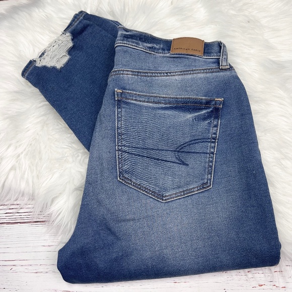 👖|•AMERICAN EAGLE•| Soft Knit Mom Jean High Waist Size 6👖 - Picture 1 of 10